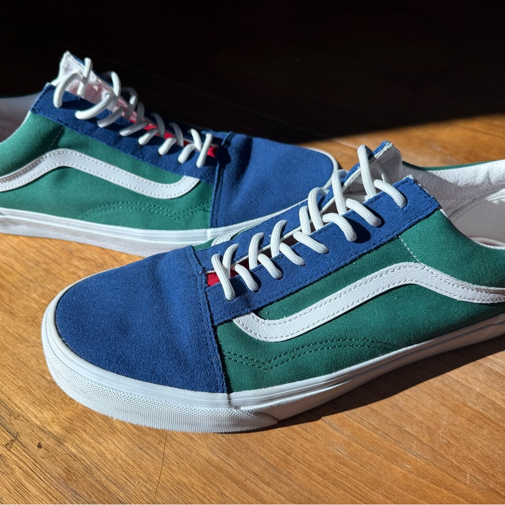 Vans Blue and Green Men's Sneakers